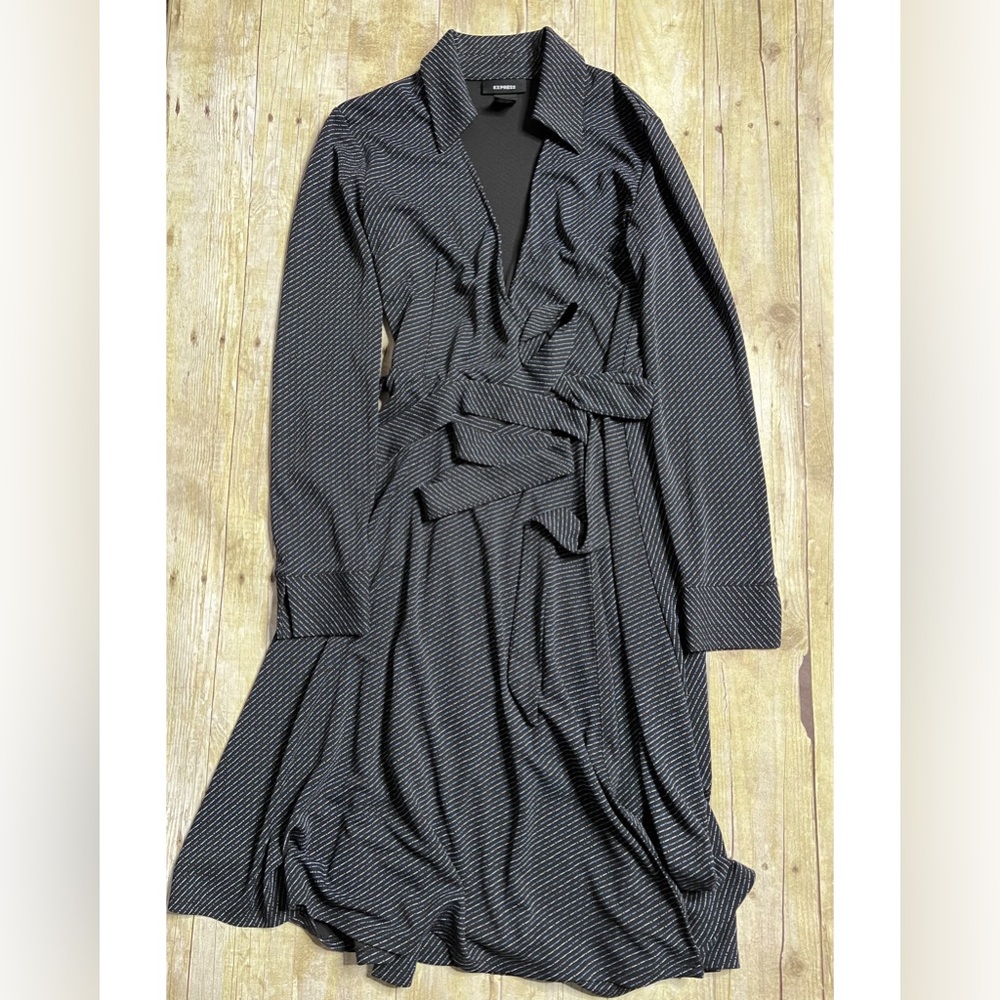 Express Long Sleeve Wrap Dress